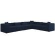 Meridian Furniture Cube Navy Durable Linen Modular Sectional