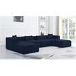 Meridian Furniture Cube Navy Durable Linen Modular Sectional