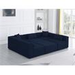 Meridian Furniture Cube Navy Durable Linen Modular Sectional