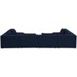 Meridian Furniture Cube Navy Durable Linen Modular Sectional