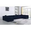 Meridian Furniture Cube Navy Durable Linen Modular Sectional