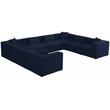Meridian Furniture Cube Navy Durable Linen Modular Sectional