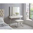 Meridian Furniture Monroe Chrome Ottoman / Stool