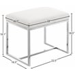 Meridian Furniture Monroe Chrome Ottoman / Stool
