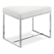 Meridian Furniture Monroe Chrome Ottoman / Stool