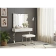 Meridian Furniture Monroe Chrome Ottoman / Stool