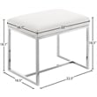 Meridian Furniture Monroe Chrome Ottoman / Stool