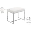 Meridian Furniture Monroe Chrome Ottoman / Stool