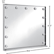 Meridian Furniture Hollywood Chrome Mirror