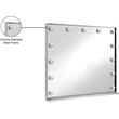 Meridian Furniture Hollywood Chrome Mirror