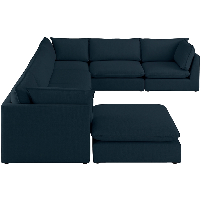 Meridian Furniture Mackenzie Linen Modular Sectional 4B Meridian Furniture Mackenzie Linen Modular Sectional 4B