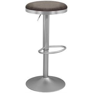 meridian furniture brody grey velvet adjustable stool