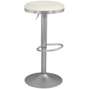 meridian furniture brody white vegan leather adjustable stool