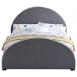 Meridian Furniture Brody Grey Velvet Full Bed
