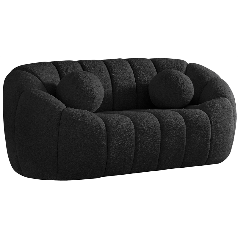 Meridian Furniture Elijah Boucle Fabric Loveseat