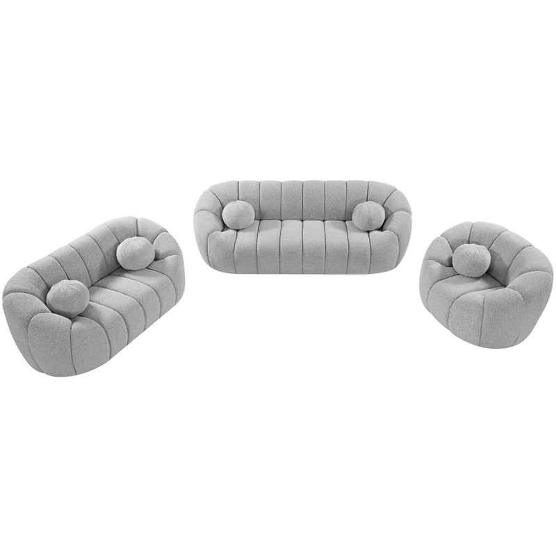 Meridian Furniture Elijah Boucle Fabric Sofa Meridian Furniture Elijah Boucle Fabric Sofa