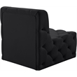 Meridian Furniture Tuft Black Velvet Armless Chair