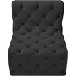 Meridian Furniture Tuft Black Velvet Armless Chair