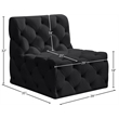 Meridian Furniture Tuft Black Velvet Armless Chair