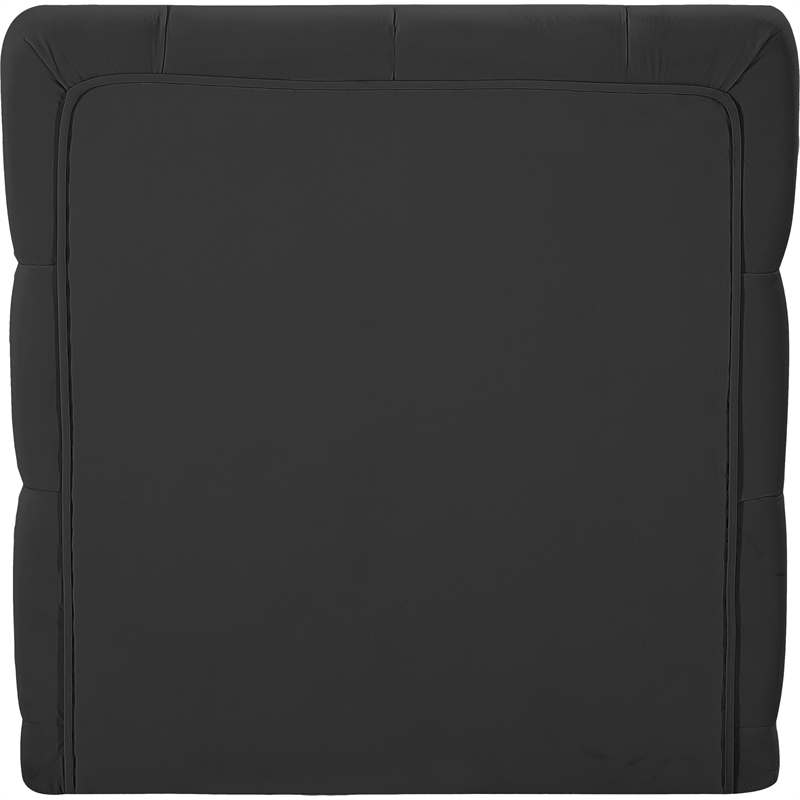 Meridian Furniture Tuft Black Velvet Armless Chair