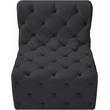 Meridian Furniture Tuft Black Velvet Armless Chair