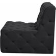 Meridian Furniture Tuft Black Velvet Armless Chair