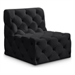 Meridian Furniture Tuft Black Velvet Armless Chair