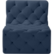 Meridian Furniture Tuft Navy Velvet Armless Chair