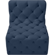 Meridian Furniture Tuft Navy Velvet Armless Chair