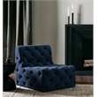 Meridian Furniture Tuft Navy Velvet Armless Chair