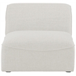 Meridian Furniture Miramar Cream Durable Linen Textured Armless