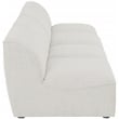Meridian Furniture Miramar Cream Durable Linen Textured Modular Sofa