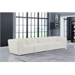 Meridian Furniture Miramar Cream Durable Linen Textured Modular Sofa