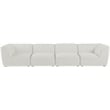 Meridian Furniture Miramar Cream Durable Linen Textured Modular Sofa