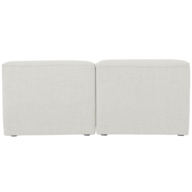 Meridian Furniture Miramar Cream Durable Linen Textured Modular Sofa