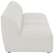 Meridian Furniture Miramar Cream Durable Linen Textured Modular Sofa