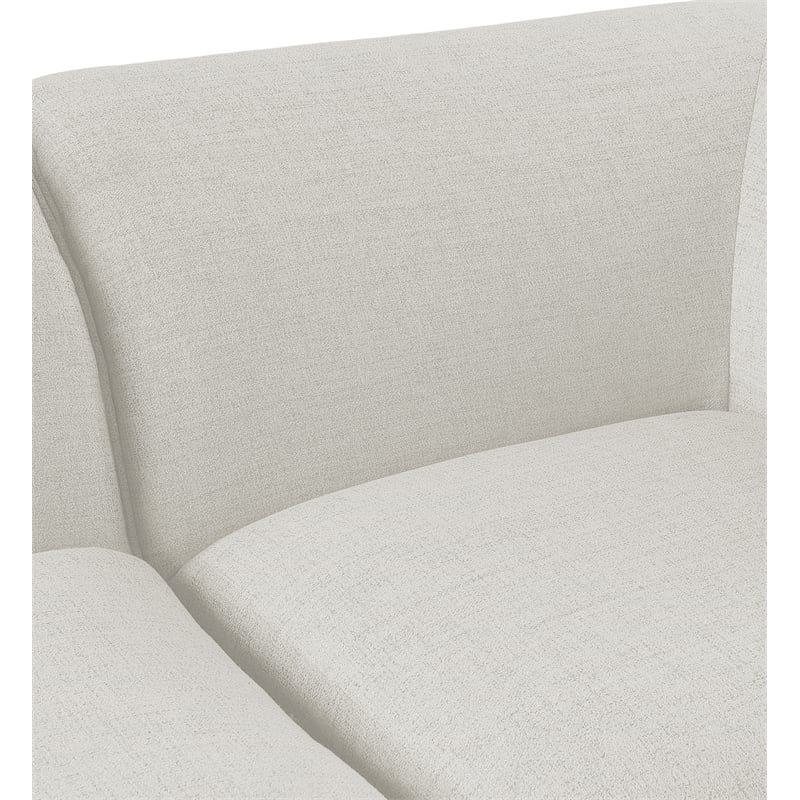 Meridian Furniture Miramar Cream Durable Linen Textured Modular Sofa