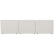 Meridian Furniture Miramar Cream Durable Linen Textured Modular Sofa