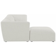 Meridian Furniture Miramar Cream Durable Linen Textured Modular Sectional