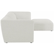 Meridian Furniture Miramar Cream Durable Linen Textured Modular Sectional
