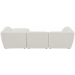 Meridian Furniture Miramar Cream Durable Linen Textured Modular Sectional