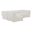 Meridian Furniture Miramar Cream Durable Linen Textured Modular Sectional