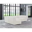 Meridian Furniture Miramar Cream Durable Linen Textured Modular Sectional