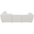 Meridian Furniture Miramar Cream Durable Linen Textured Modular Sectional