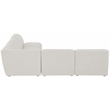 Meridian Furniture Miramar Cream Durable Linen Textured Modular Sectional