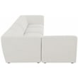Meridian Furniture Miramar Cream Durable Linen Textured Modular Sectional