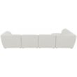 Meridian Furniture Miramar Cream Durable Linen Textured Modular Sectional