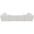 Meridian Furniture Miramar Cream Durable Linen Textured Modular Sectional