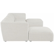 Meridian Furniture Miramar Cream Durable Linen Textured Modular Sectional