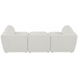 Meridian Furniture Miramar Cream Durable Linen Textured Modular Sectional